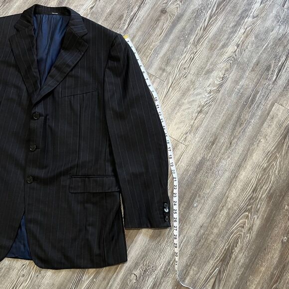 Ermenegildo Zegna Traveller Micronsphere Blazer 54R 100% Wool Pinstripe Italy - Picture 6 of 11